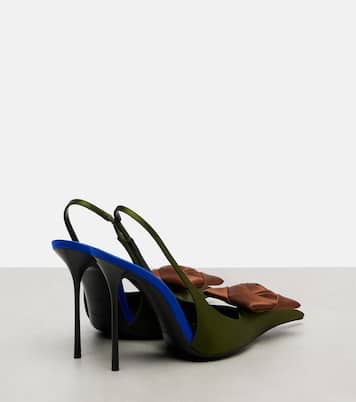 Amalia 110 crêpe satin slingback pumps | Saint Laurent
