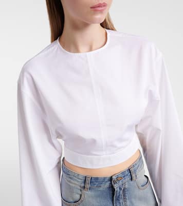 Cotton poplin crop top | Alaïa
