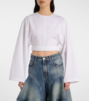 Cotton poplin crop top | Alaïa