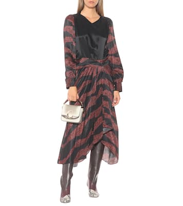 Robe midi Romina imprimée en satin | Isabel Marant