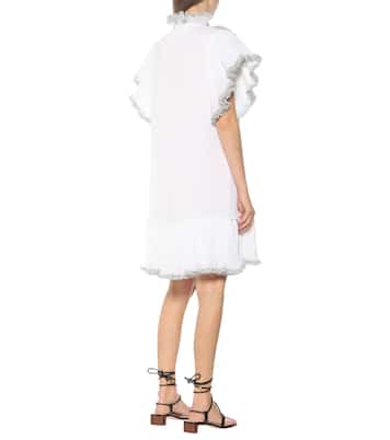 Minikleid aus Georgette mit Rüschen | See By Chloé