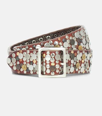 Studded leather belt | Golden Goose