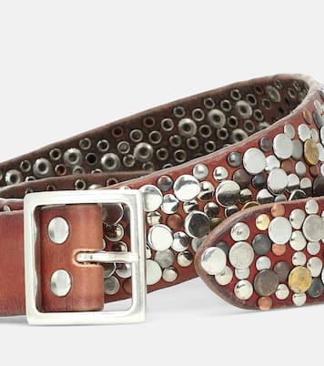 Studded leather belt | Golden Goose