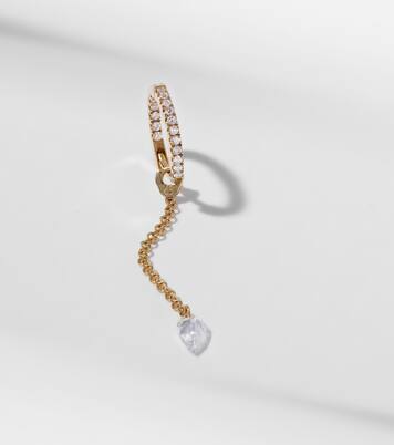 Boucle d'oreille unique Pendulum en or jaune 18 ct et diamant | Maria Tash