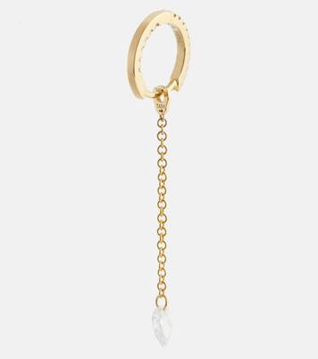 Boucle d'oreille unique Pendulum en or jaune 18 ct et diamant | Maria Tash