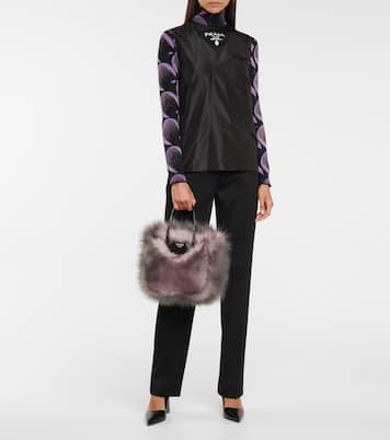 Sac en fourrure synthétique et cuir | Prada