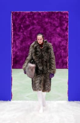Sac en fourrure synthétique et cuir | Prada