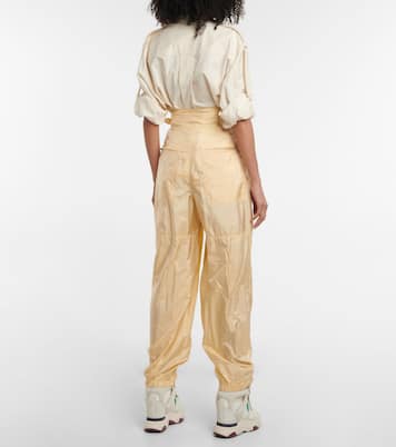 Pantaloni Olga in misto seta a vita alta | Isabel Marant