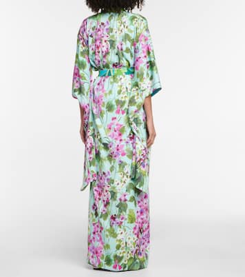 Floral silk charmeuse robe | Dolce&Gabbana