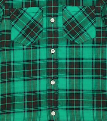 Altman checked linen shirt | Bonpoint