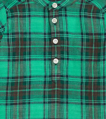 Baby - Camicia Emilio in lino a quadri | Bonpoint
