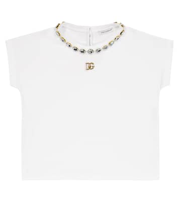 T-shirt in cotone con decorazione | Dolce&Gabbana Kids
