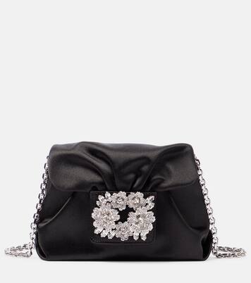 Bouquet embellished satin shoulder bag | Roger Vivier