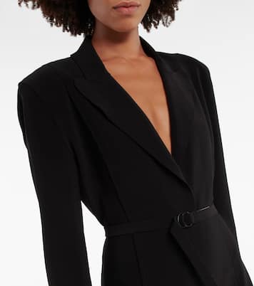 Belted jersey fishtail midi dress | Norma Kamali