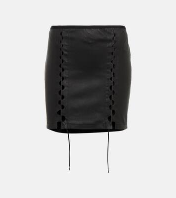 Hinge-seam leather miniskirt | Dion Lee