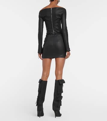 Hinge-seam leather miniskirt | Dion Lee