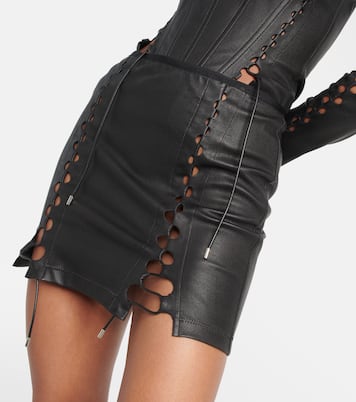 Hinge-seam leather miniskirt | Dion Lee