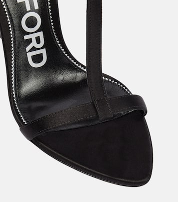 T crystal-embellished satin sandals | Tom Ford