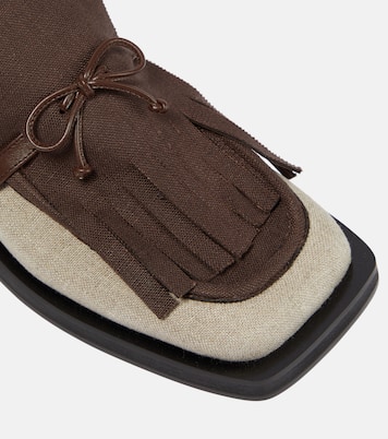 Slippers Rosie 40 de lino | Gia Borghini