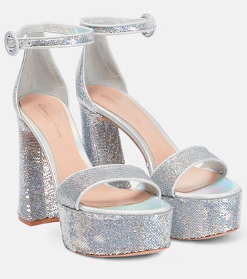 Holographic platform sandals | Gianvito Rossi