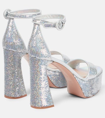 Holographic platform sandals | Gianvito Rossi