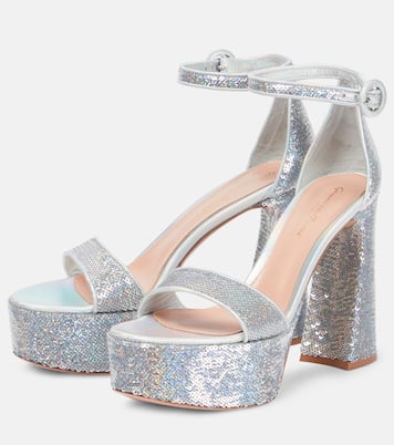 Holographic platform sandals | Gianvito Rossi