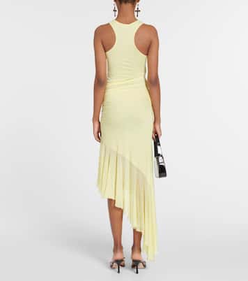 Ruched corsage jersey midi dress | Blumarine
