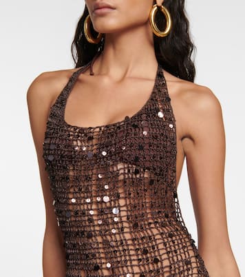 Abito lungo con paillettes e cut-out | Aya Muse