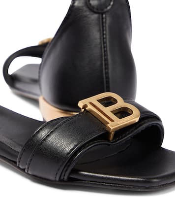 Logo faux leather sandals | Balmain Kids