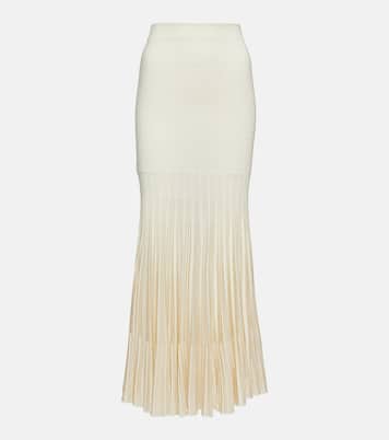 Knit wool and silk maxi skirt | Chloé