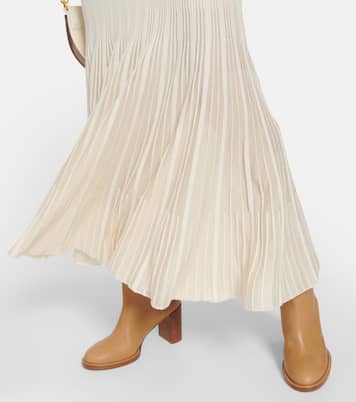 Knit wool and silk maxi skirt | Chloé