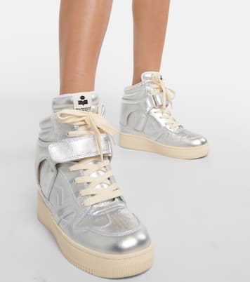 Baskets Ellyn en cuir métallisé | Isabel Marant