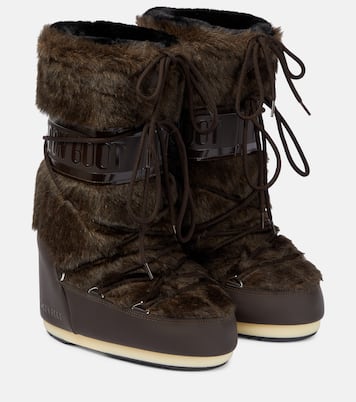Icon faux fur-trimmed snow boots | Moon Boot