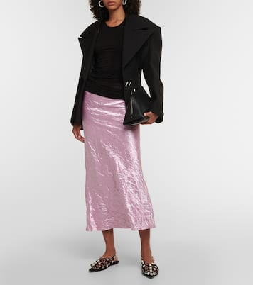 Gonna sottoveste in raso increspato | The Attico
