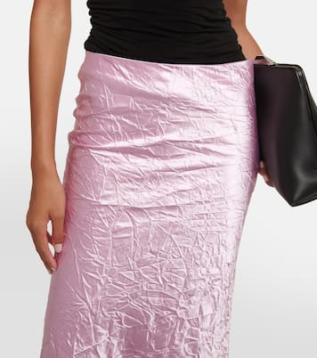 Gonna sottoveste in raso increspato | The Attico