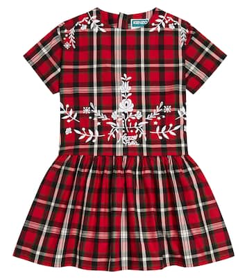 Abito in cotone a quadri | Kenzo Kids