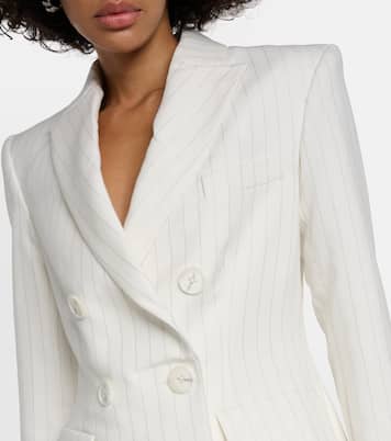 Pinstripe double-breasted blazer | Alex Perry