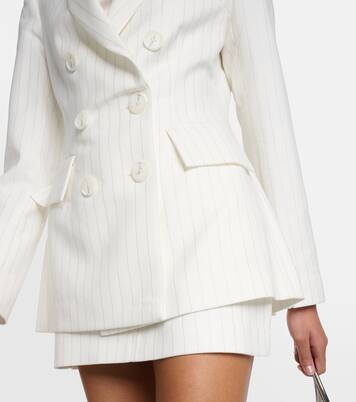 Pinstripe double-breasted blazer | Alex Perry