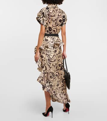 Falda midi Matchmaker de lino y seda | Zimmermann