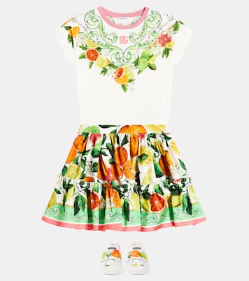 Jupe imprimée en coton | Dolce&Gabbana Kids