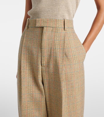Prince of Wales check straight pants | Bottega Veneta