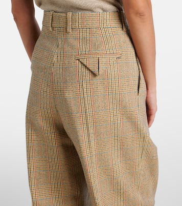 Prince of Wales check straight pants | Bottega Veneta