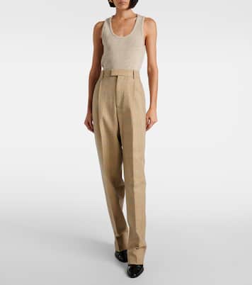 Prince of Wales check straight pants | Bottega Veneta