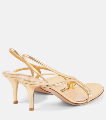 Sandalen aus Metallic-Leder | Gianvito Rossi