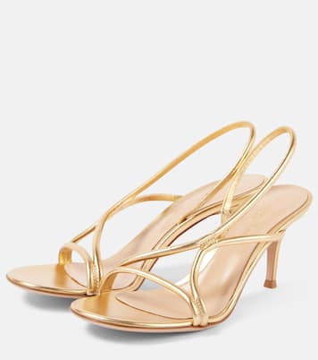 Sandalen aus Metallic-Leder | Gianvito Rossi