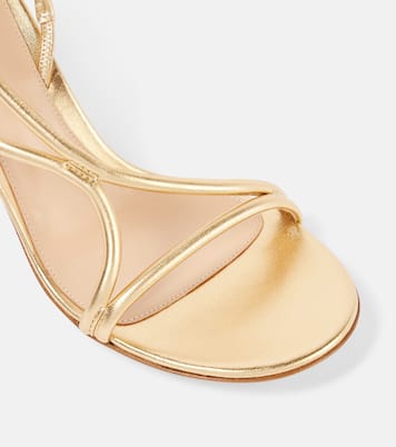 Sandalen aus Metallic-Leder | Gianvito Rossi