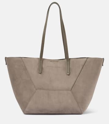 Borsa Duo Large in suede | Brunello Cucinelli
