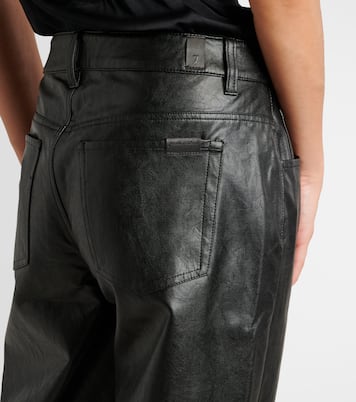 Gerade High-Rise-Hose Tess aus Lederimitat | 7 For All Mankind