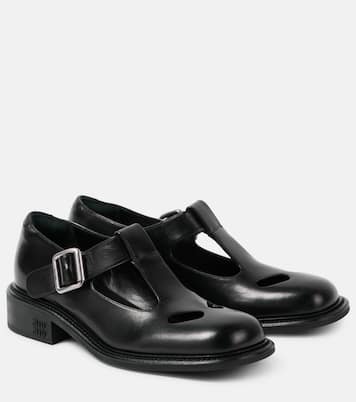 Scarpe in pelle con cut-out | Miu Miu