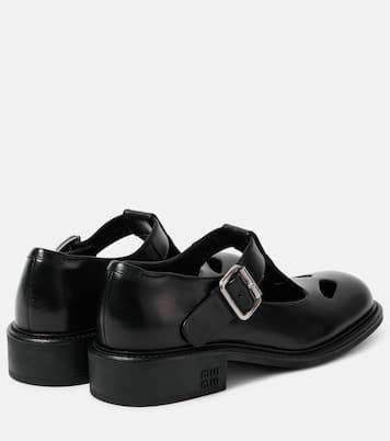 Scarpe in pelle con cut-out | Miu Miu